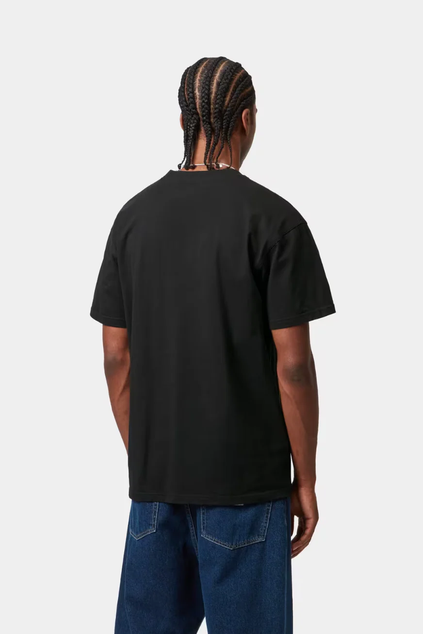 Carhartt WIP - S/S American Script T-Shirt Black - Image 4