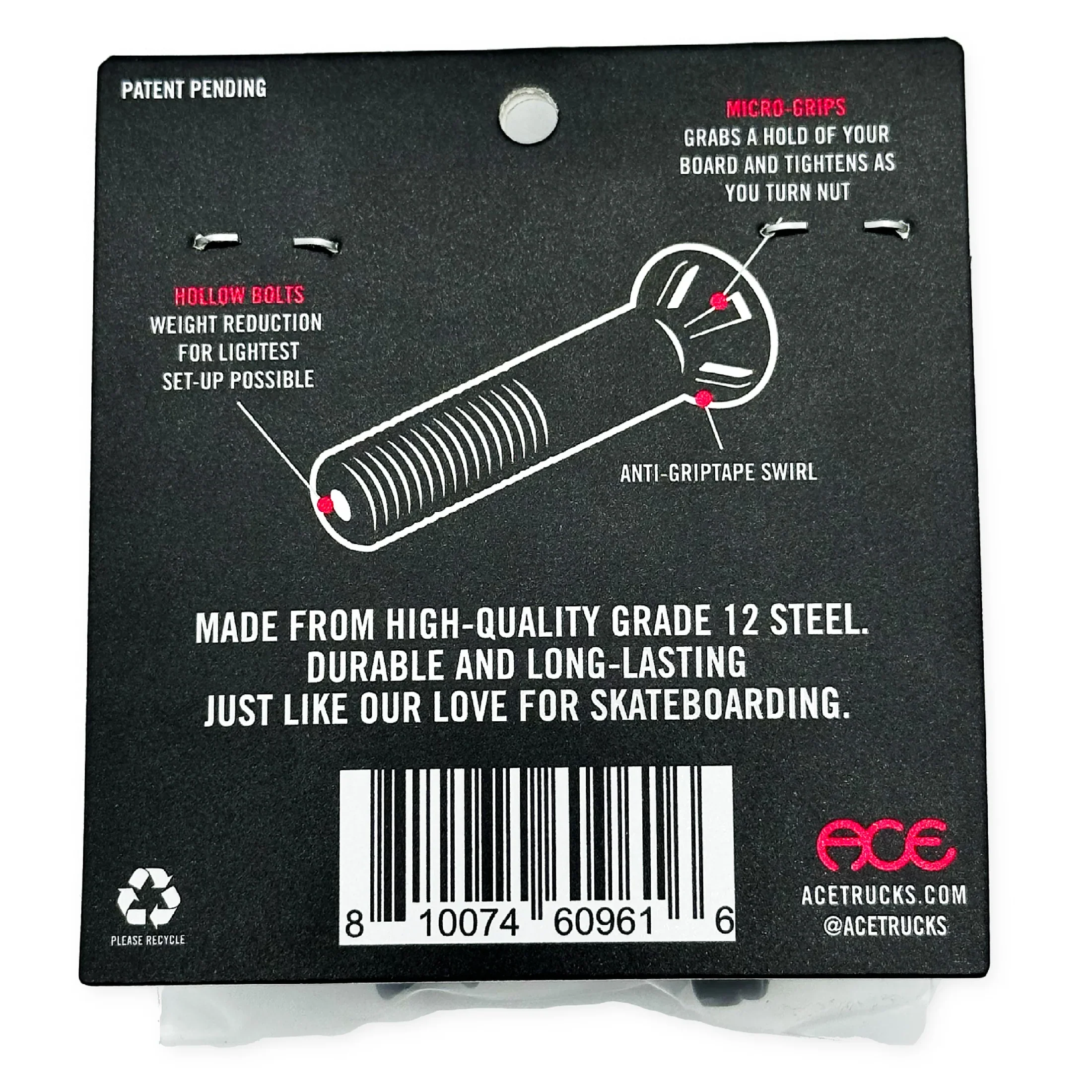 Ace Trucks - AF1 Hollow Bolts 1" Allen - Image 2