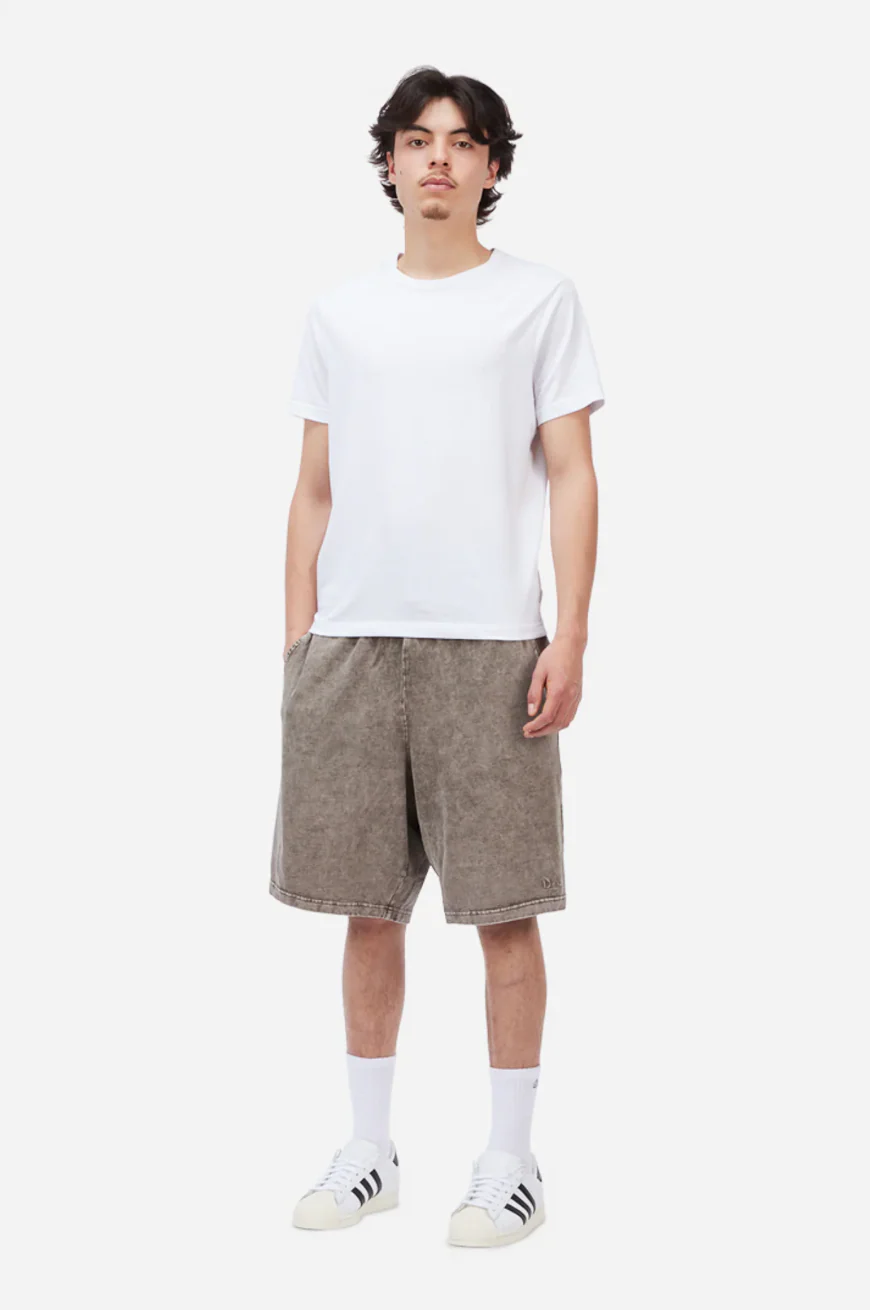 Dime - Classic Jersey Sweatshorts Brown Washed - Image 3