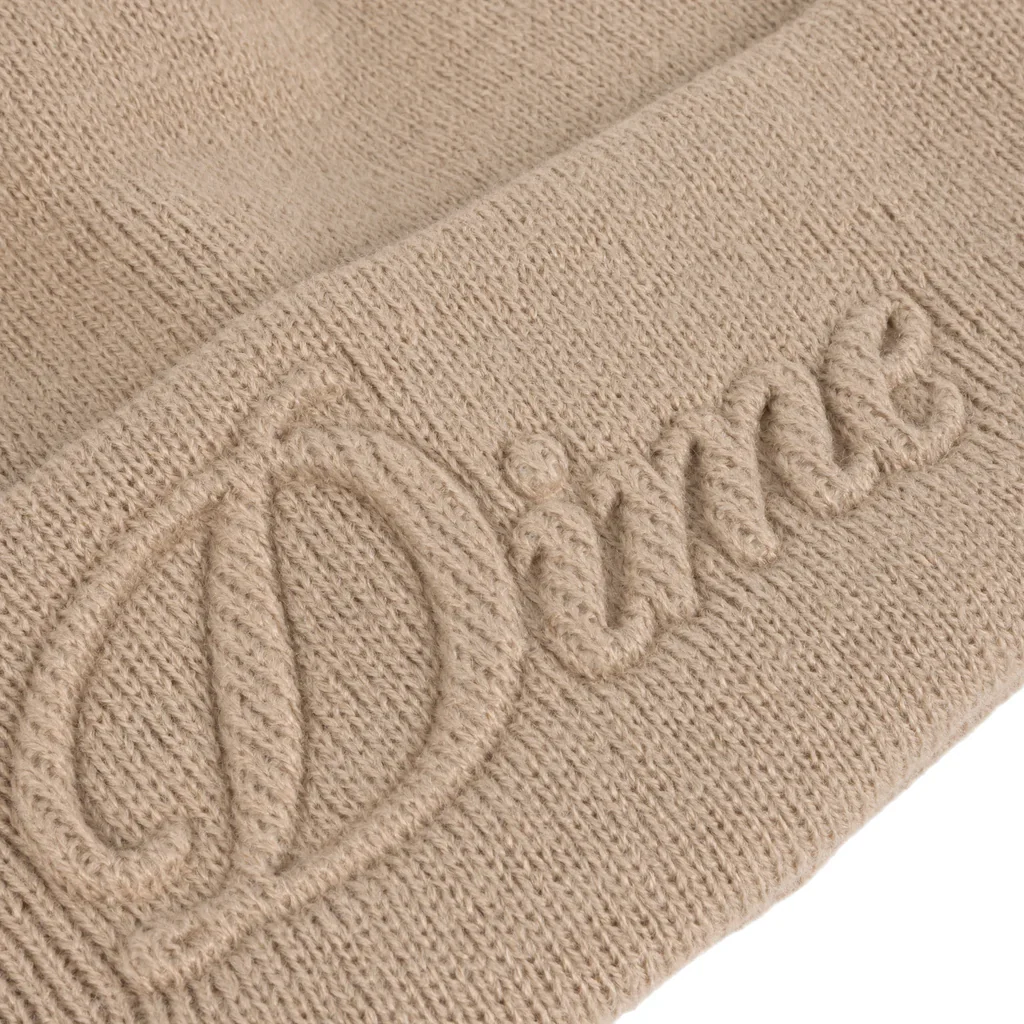 Dime - Cursive Fold Beanie Tan - Image 2