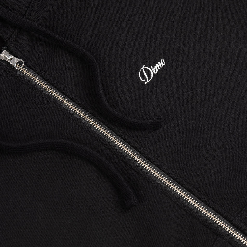 Dime - Cursive Zip Hoodie Black - Image 2