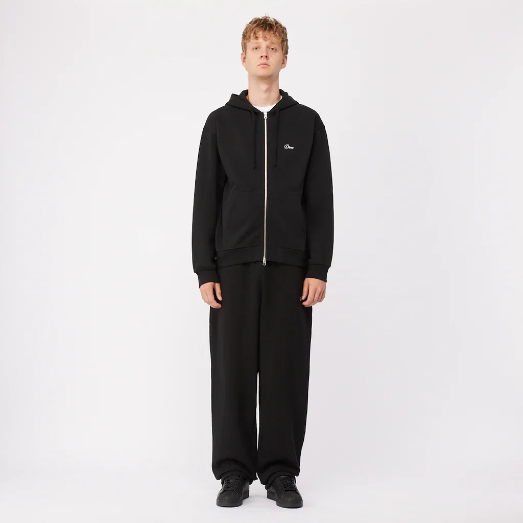 Dime - Cursive Zip Hoodie Black - Image 3