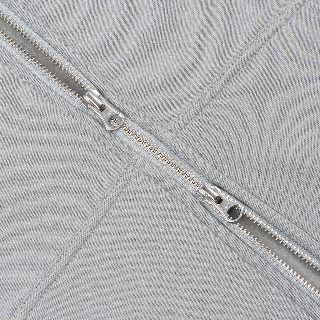 Dime - Cursive Zip Hoodie Stone Silver - Image 3