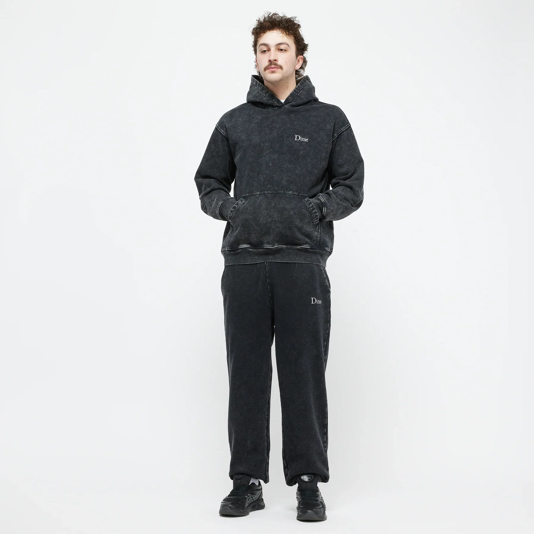 Dime - French Terry Hoodie Faded Black - Image 2