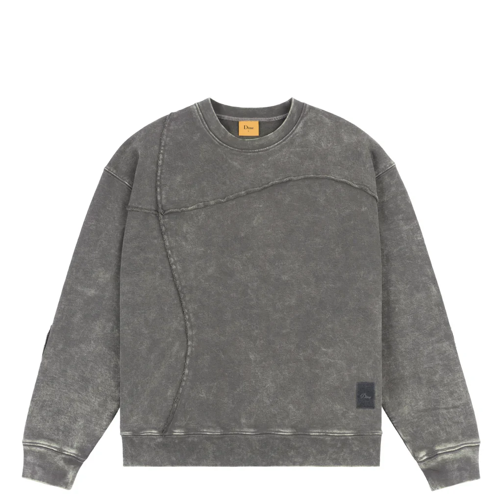 Dime - Reverse Stitch Crewneck Charcoal Washed