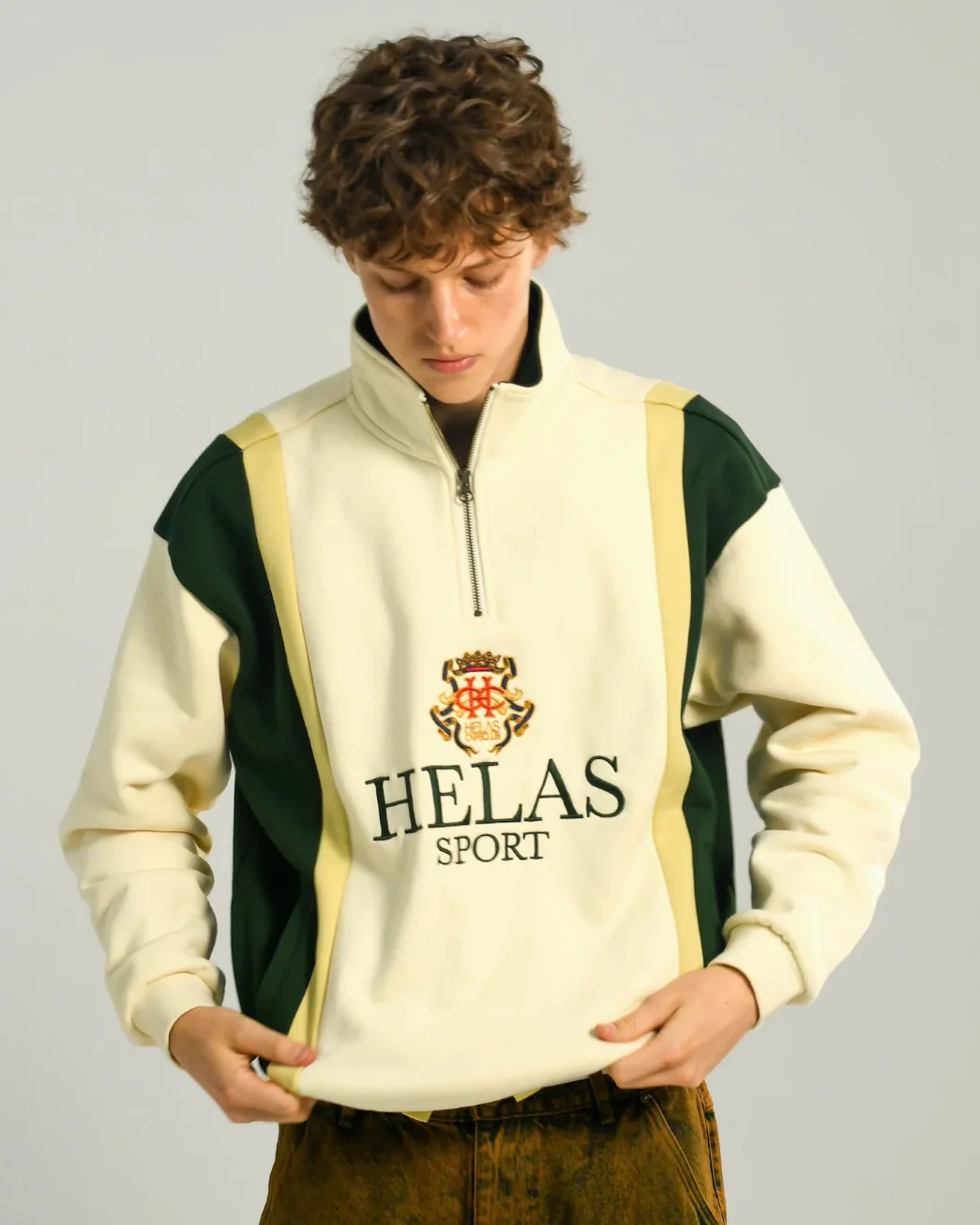 Hélas - Couronne Quarter Zip Light Beige - Image 3