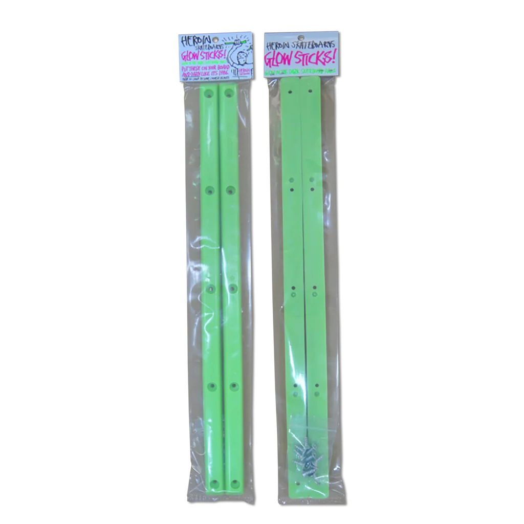 Heroin Skateboards - Glow Sticks Rails - Glow In The Dark Green